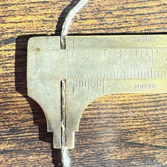 VTG Sterling Silver 925 Rope Style Chain Necklace Spring Ring Size 20" Length - Picture 7 of 7